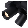 Lucide NIGEL - Spot plafond - LED Dim to warm - GU10 (MR16) - 4x5W 2200K/3000K - Noir