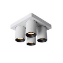 Lucide NIGEL - Spot plafond - LED Dim to warm - GU10 (MR16) - 4x5W 2200K/3000K - Blanc