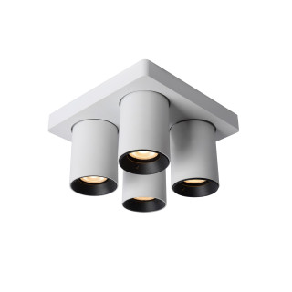 Lucide NIGEL - Spot plafond - LED Dim to warm - GU10 (MR16) - 4x5W 2200K/3000K - Blanc
