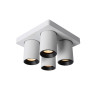Lucide NIGEL - Spot plafond - LED Dim to warm - GU10 (MR16) - 4x5W 2200K/3000K - Blanc