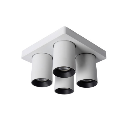 Lucide NIGEL - Spot plafond - LED Dim to warm - GU10 (MR16) - 4x5W 2200K/3000K - Blanc