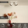 Lucide NIGEL - Spot plafond - LED Dim to warm - GU10 (MR16) - 4x5W 2200K/3000K - Blanc