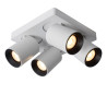 Lucide NIGEL - Spot plafond - LED Dim to warm - GU10 (MR16) - 4x5W 2200K/3000K - Blanc