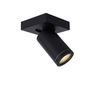 Lucide TAYLOR - Spot plafond Salle de bains - LED Dim to warm - GU10 (MR16) - 1x5W 2200K/3000K - IP44 - Noir