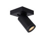 Lucide TAYLOR - Spot plafond Salle de bains - LED Dim to warm - GU10 (MR16) - 1x5W 2200K/3000K - IP44 - Noir