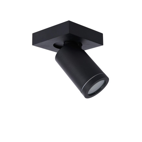 Lucide TAYLOR - Spot plafond Salle de bains - LED Dim to warm - GU10 (MR16) - 1x5W 2200K/3000K - IP44 - Noir