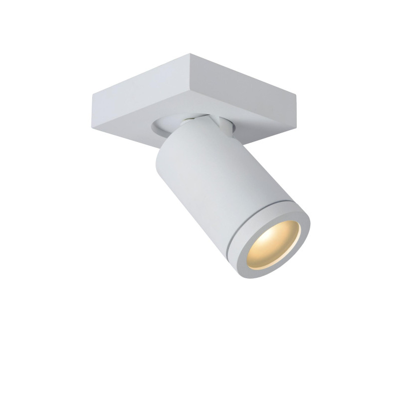 Lucide TAYLOR - Spot plafond Salle de bains - LED Dim to warm - GU10 (MR16) - 1x5W 2200K/3000K - IP44 - Blanc