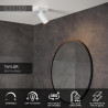 Lucide TAYLOR - Spot plafond Salle de bains - LED Dim to warm - GU10 (MR16) - 1x5W 2200K/3000K - IP44 - Blanc