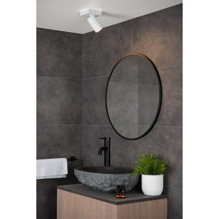 Lucide TAYLOR - Spot plafond Salle de bains - LED Dim to warm - GU10 (MR16) - 1x5W 2200K/3000K - IP44 - Blanc