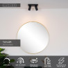 Lucide TAYLOR - Spot plafond Salle de bains - LED Dim to warm - GU10 (MR16) - 2x5W 2200K/3000K - IP44 - Noir