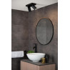 Lucide TAYLOR - Spot plafond Salle de bains - LED Dim to warm - GU10 (MR16) - 2x5W 2200K/3000K - IP44 - Noir