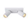 Lucide TAYLOR - Spot plafond Salle de bains - LED Dim to warm - GU10 (MR16) - 2x5W 2200K/3000K - IP44 - Blanc