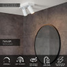 Lucide TAYLOR - Spot plafond Salle de bains - LED Dim to warm - GU10 (MR16) - 2x5W 2200K/3000K - IP44 - Blanc