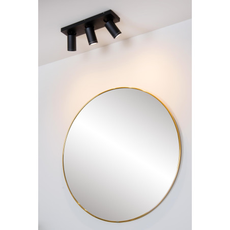 Lucide TAYLOR - Spot plafond Salle de bains - LED Dim to warm - GU10 (MR16) - 3x5W 2200K/3000K - IP44 - Noir