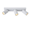 Lucide TAYLOR - Spot plafond Salle de bains - LED Dim to warm - GU10 (MR16) - 3x5W 2200K/3000K - IP44 - Blanc