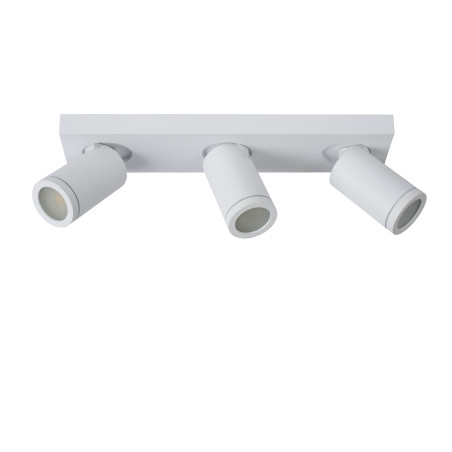 Lucide TAYLOR - Spot plafond Salle de bains - LED Dim to warm - GU10 (MR16) - 3x5W 2200K/3000K - IP44 - Blanc