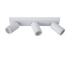Lucide TAYLOR - Spot plafond Salle de bains - LED Dim to warm - GU10 (MR16) - 3x5W 2200K/3000K - IP44 - Blanc
