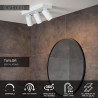 Lucide TAYLOR - Spot plafond Salle de bains - LED Dim to warm - GU10 (MR16) - 3x5W 2200K/3000K - IP44 - Blanc