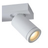 Lucide TAYLOR - Spot plafond Salle de bains - LED Dim to warm - GU10 (MR16) - 3x5W 2200K/3000K - IP44 - Blanc