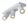 Lucide TAYLOR - Spot plafond Salle de bains - LED Dim to warm - GU10 (MR16) - 3x5W 2200K/3000K - IP44 - Blanc