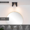 Lucide TAYLOR - Spot plafond Salle de bains - LED Dim to warm - GU10 (MR16) - 4x5W 2200K/3000K - IP44 - Noir