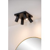 Lucide TAYLOR - Spot plafond Salle de bains - LED Dim to warm - GU10 (MR16) - 4x5W 2200K/3000K - IP44 - Noir