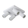 Lucide TAYLOR - Spot plafond Salle de bains - LED Dim to warm - GU10 (MR16) - 4x5W 2200K/3000K - IP44 - Blanc