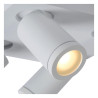 Lucide TAYLOR - Spot plafond Salle de bains - LED Dim to warm - GU10 (MR16) - 4x5W 2200K/3000K - IP44 - Blanc