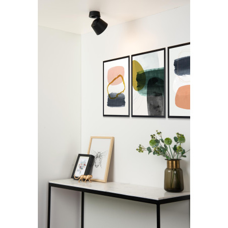 Lucide TRIGONO - Spot plafond - Ø 10,5 cm - 1xGU10 (MR16) - Noir