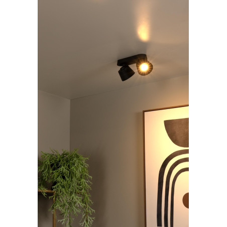 Lucide TRIGONO - Spot plafond - 2xGU10 (MR16) - Noir