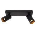 Lucide CLUBS - Spot plafond - 2xGU10 (MR16) - Noir