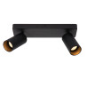Lucide CLUBS - Spot plafond - 2xGU10 (MR16) - Noir