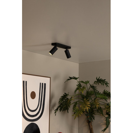 Lucide CLUBS - Spot plafond - 2xGU10 (MR16) - Noir