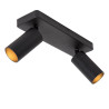 Lucide CLUBS - Spot plafond - 2xGU10 (MR16) - Noir