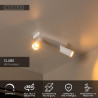 Lucide CLUBS - Spot plafond - 2xGU10 (MR16) - Blanc
