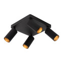 Lucide CLUBS - Spot plafond - 4xGU10 (MR16) - Noir