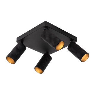 Lucide CLUBS - Spot plafond - 4xGU10 (MR16) - Noir