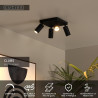 Lucide CLUBS - Spot plafond - 4xGU10 (MR16) - Noir