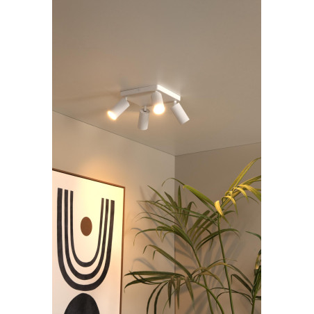 Lucide CLUBS - Spot plafond - 4xGU10 (MR16) - Blanc