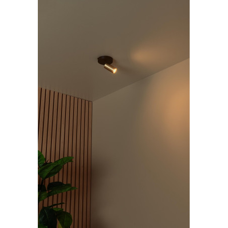Lucide RITMO - Spot plafond - Ø 10 cm - 1xGU10 (MR11) - Or Mat / Laiton