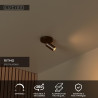 Lucide RITMO - Spot plafond - Ø 10 cm - 1xGU10 (MR11) - Café