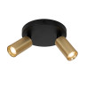 Lucide RITMO - Spot plafond - Ø 15 cm - 2xGU10 (MR11) - Or Mat / Laiton