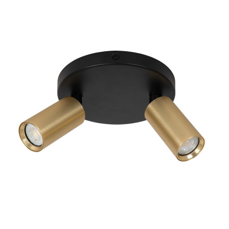 Lucide RITMO - Spot plafond - Ø 15 cm - 2xGU10 (MR11) - Or Mat / Laiton