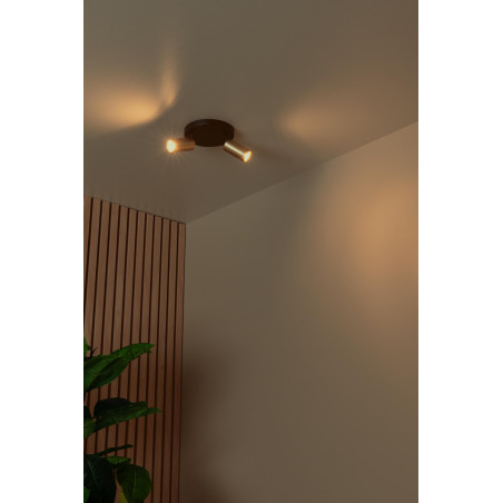 Lucide RITMO - Spot plafond - Ø 15 cm - 2xGU10 (MR11) - Or Mat / Laiton