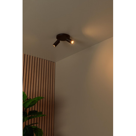 Lucide RITMO - Spot plafond - Ø 15 cm - 2xGU10 (MR11) - Noir