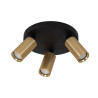 Lucide RITMO - Spot plafond - Ø 18 cm - 3xGU10 (MR11) - Or Mat / Laiton