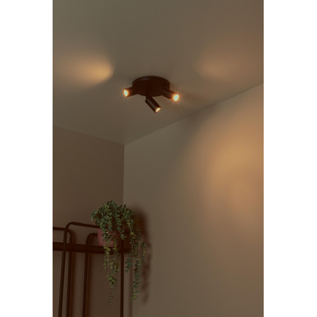 Lucide RITMO - Spot plafond - Ø 18 cm - 3xGU10 (MR11) - Noir