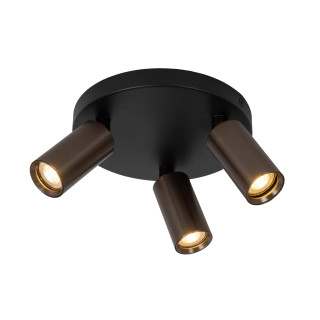 Lucide RITMO - Spot plafond - Ø 18 cm - 3xGU10 (MR11) - Café