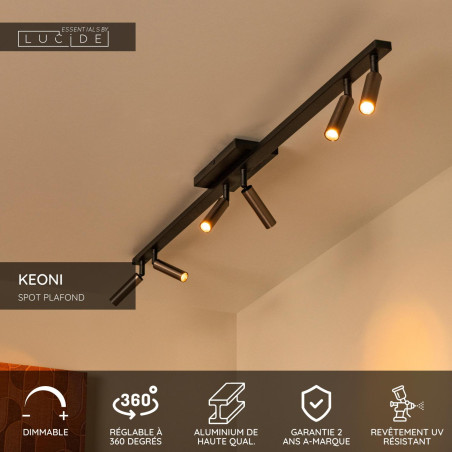 Lucide KEONI - Spot plafond - 6xG9 - Café - Essential