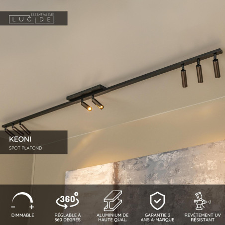 Lucide KEONI - Spot plafond - 8xG9 - Café - Essential